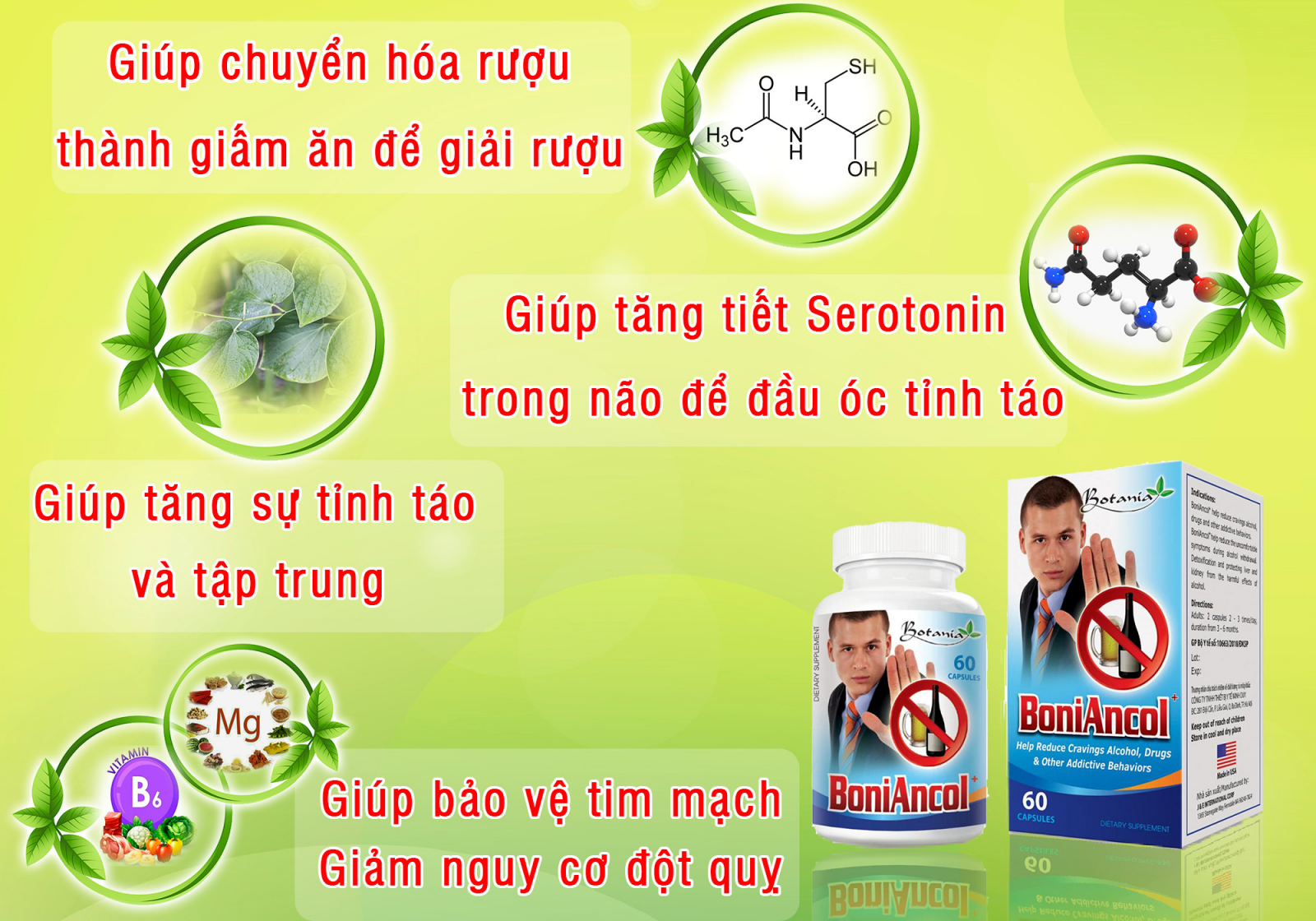 Sản phẩm BoniAncol+ xuất xứ từ Mỹ