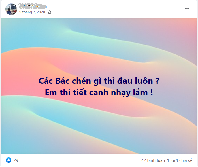 Một thắc mắc của người bệnh trong nhóm “Hội những người bệnh gút” trên mạng xã hội Facebook