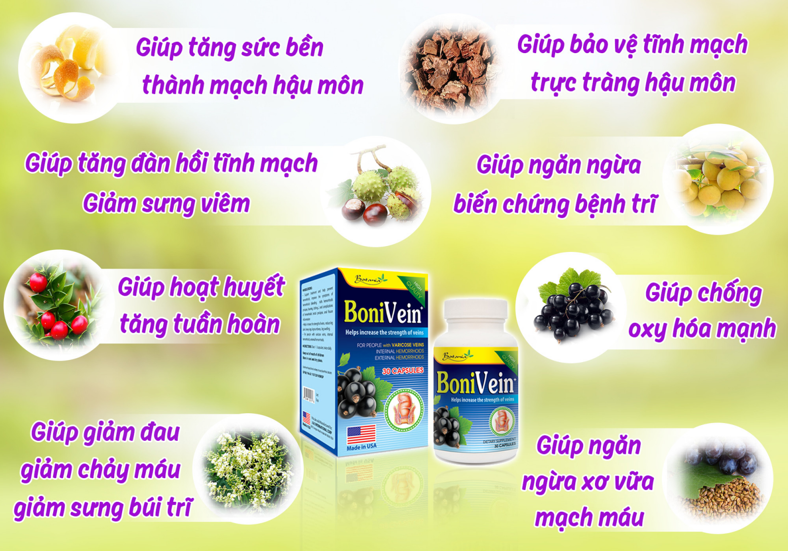 Công dụng của sản phẩm BoniVein +