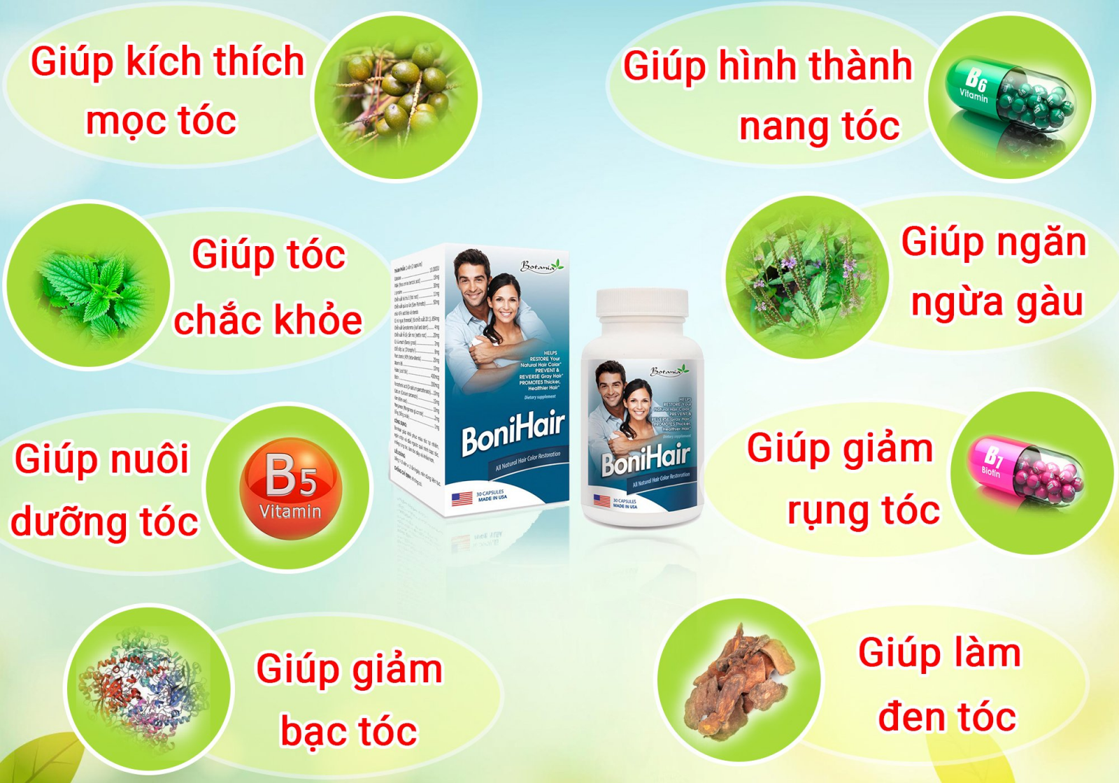 Sản phẩm BoniHair của Mỹ.