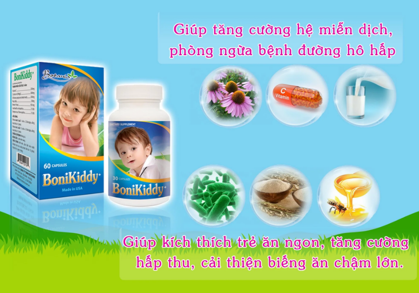 Nếu chỉ muốn tăng sức đề kháng thì dùng BoniKiddy như thế nào?